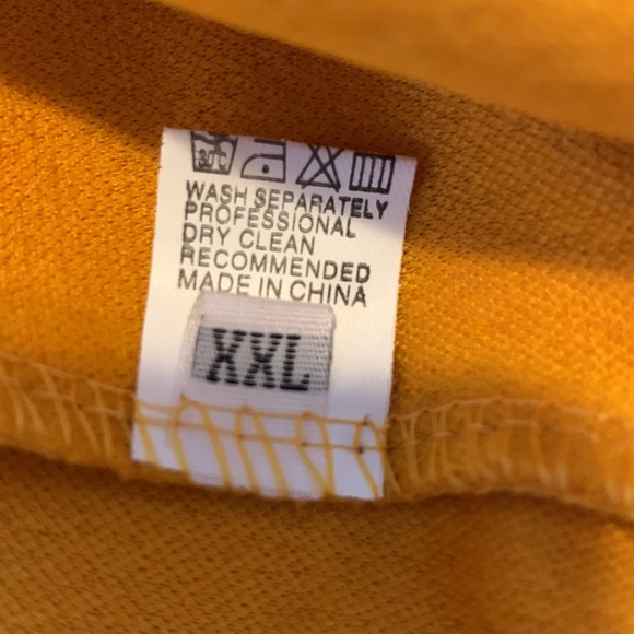 Blazer in soft 100% polyester, turmeric colour, size XXL. - Picture 8 of 8